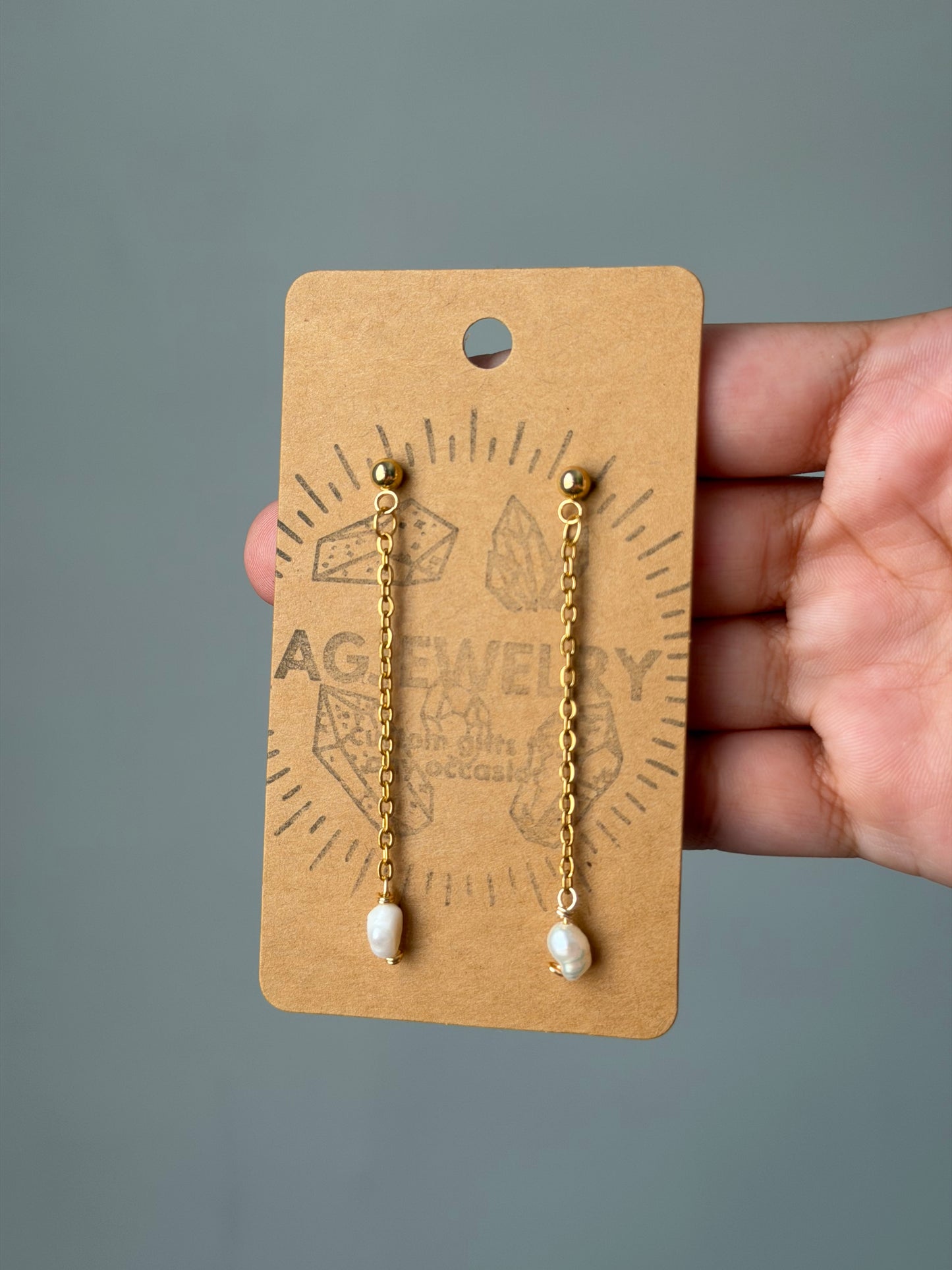 Pearl stud earrings