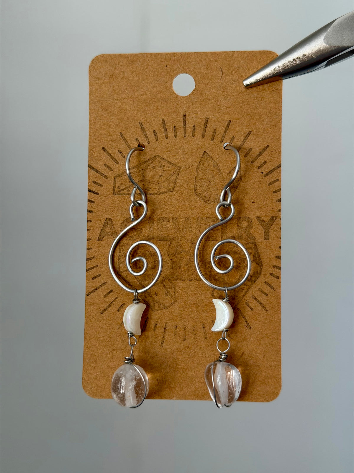 Moon swirl earrings