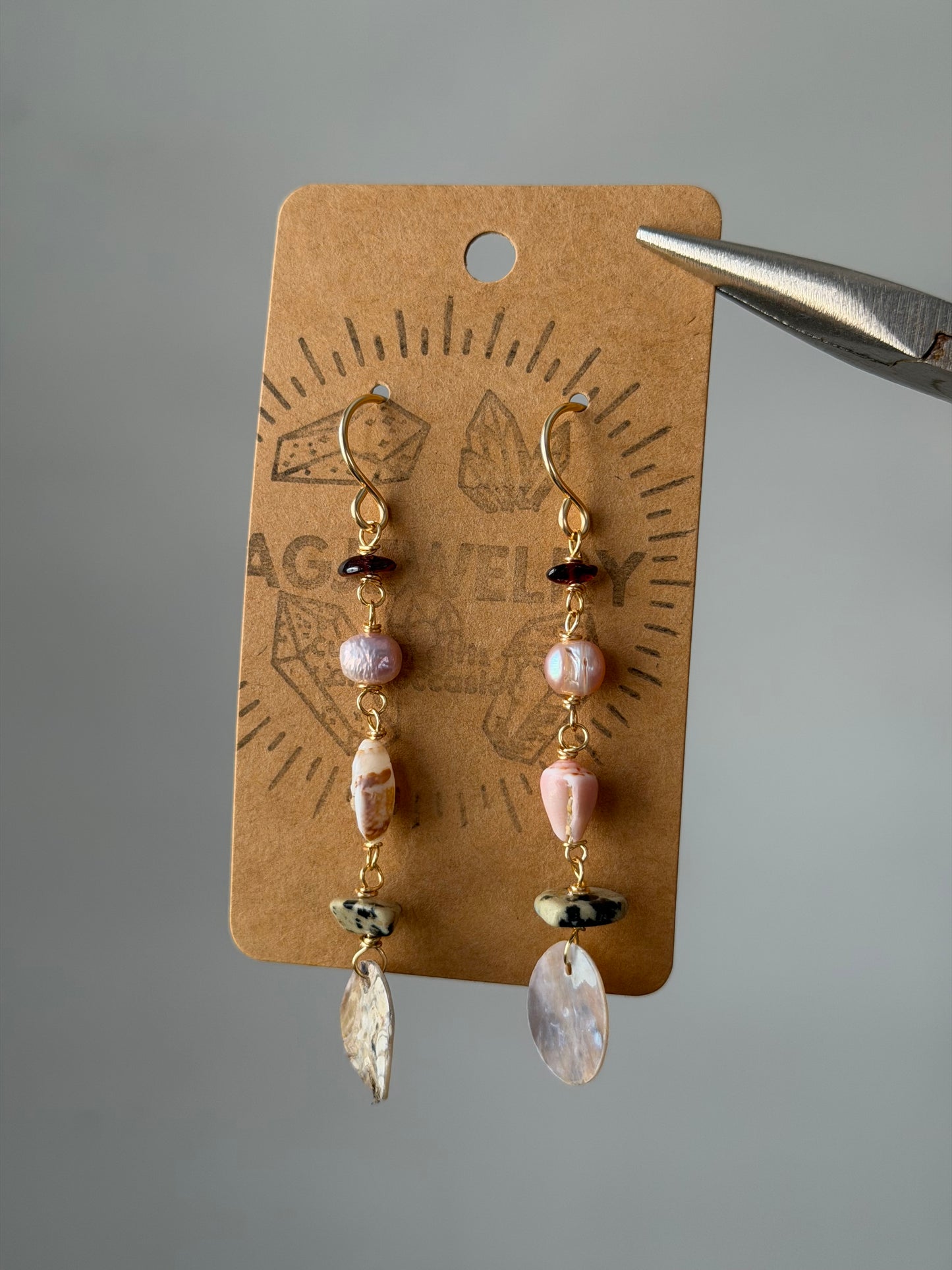 Cone drop earrings