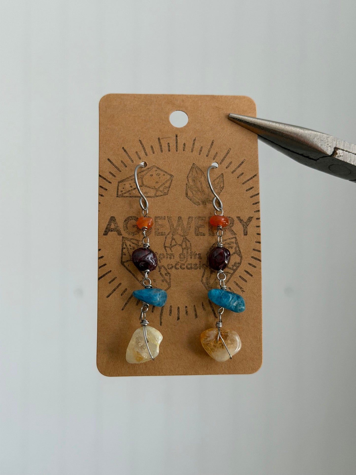 Citrine dangle earrings