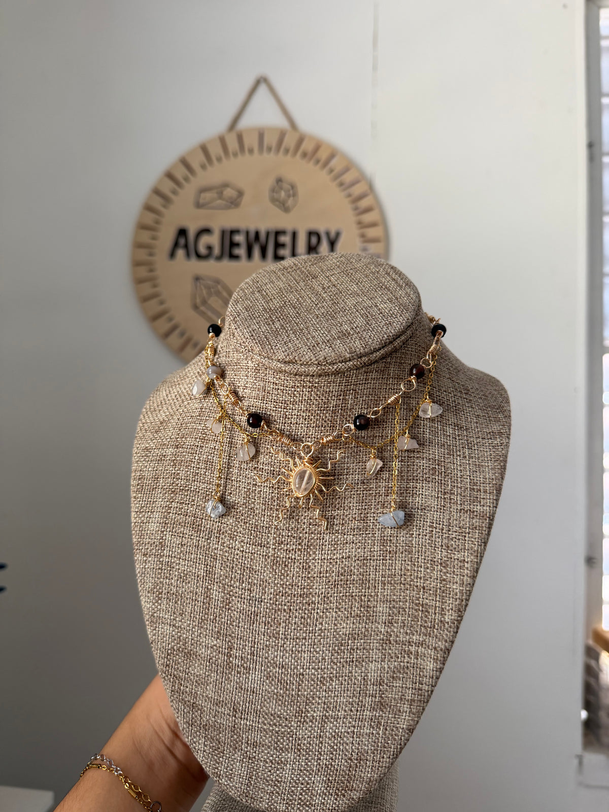 Sun agate fairy choker