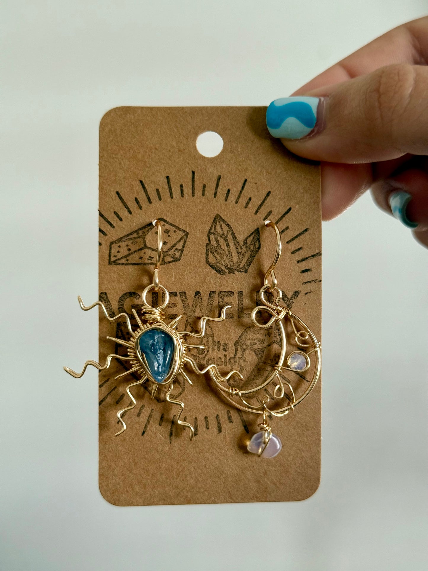 Sun moon earrings 💫