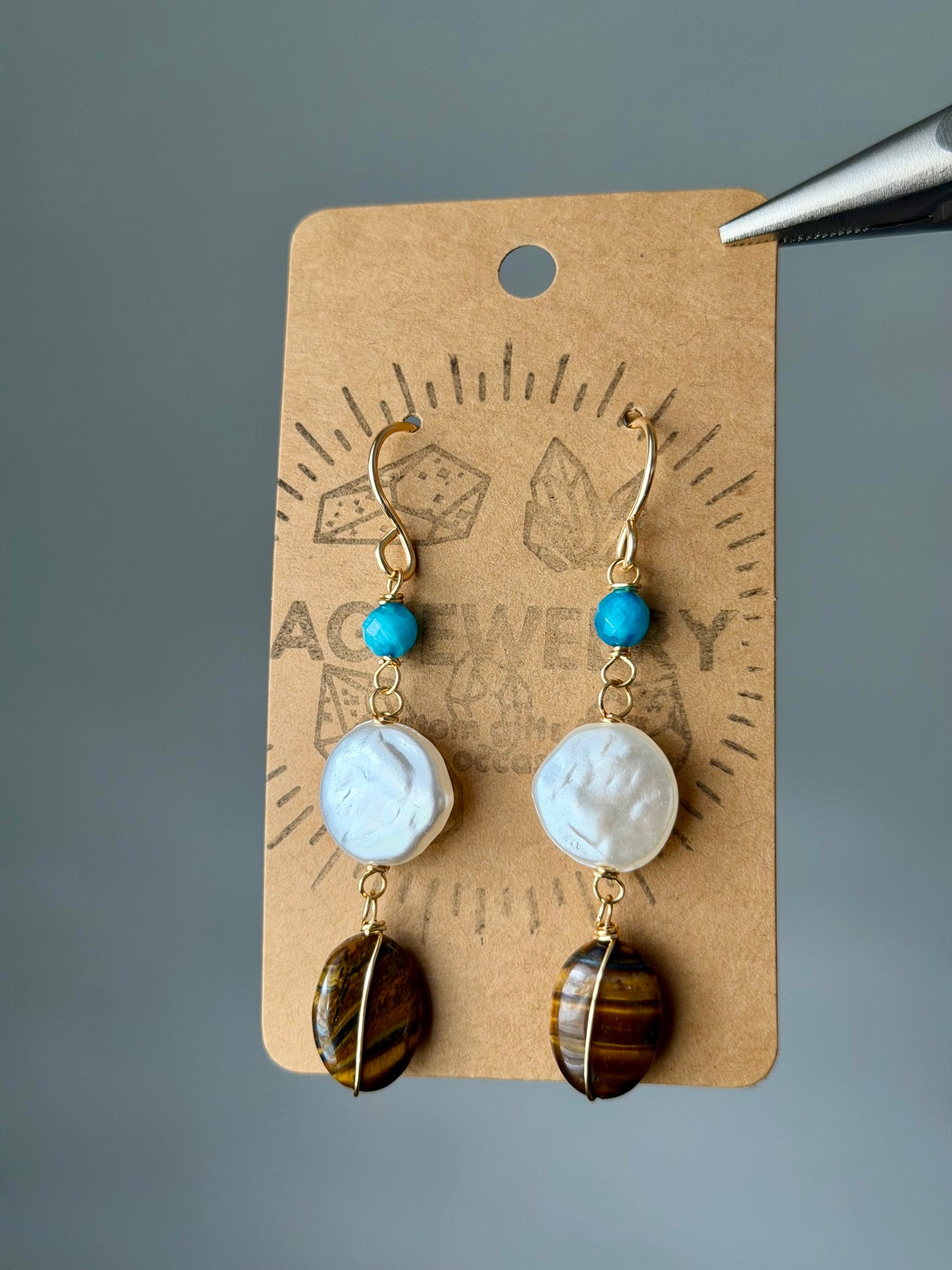 Tigers eye earrings