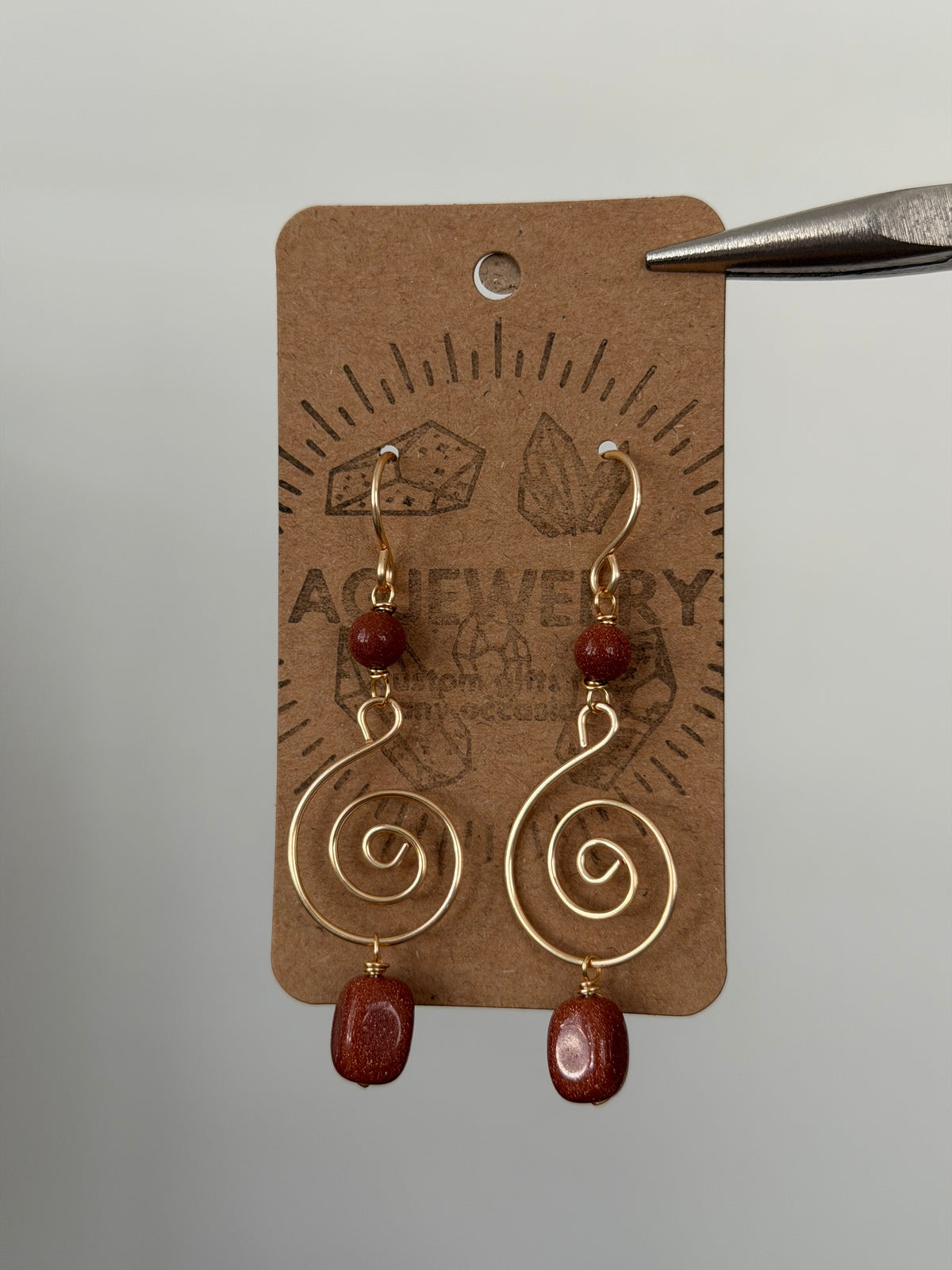 Gold stone swirls