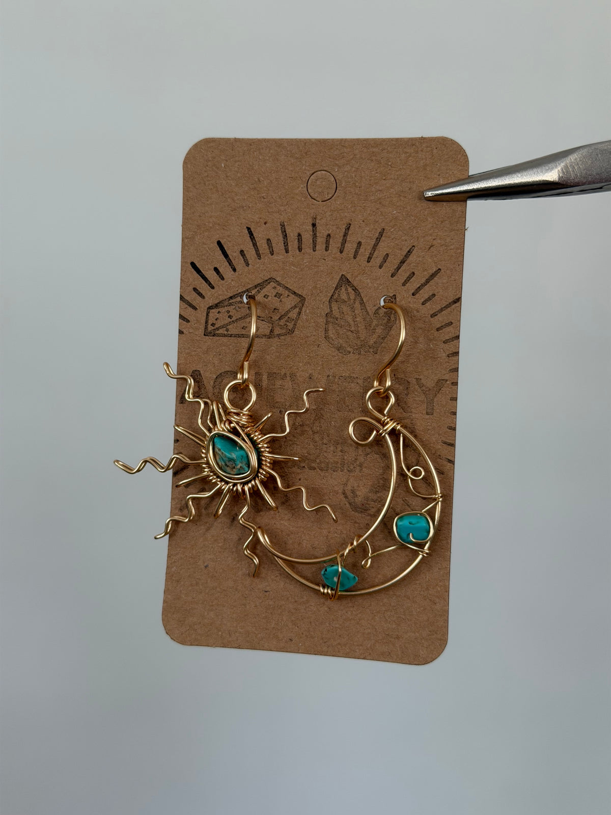 Sun moon earrings