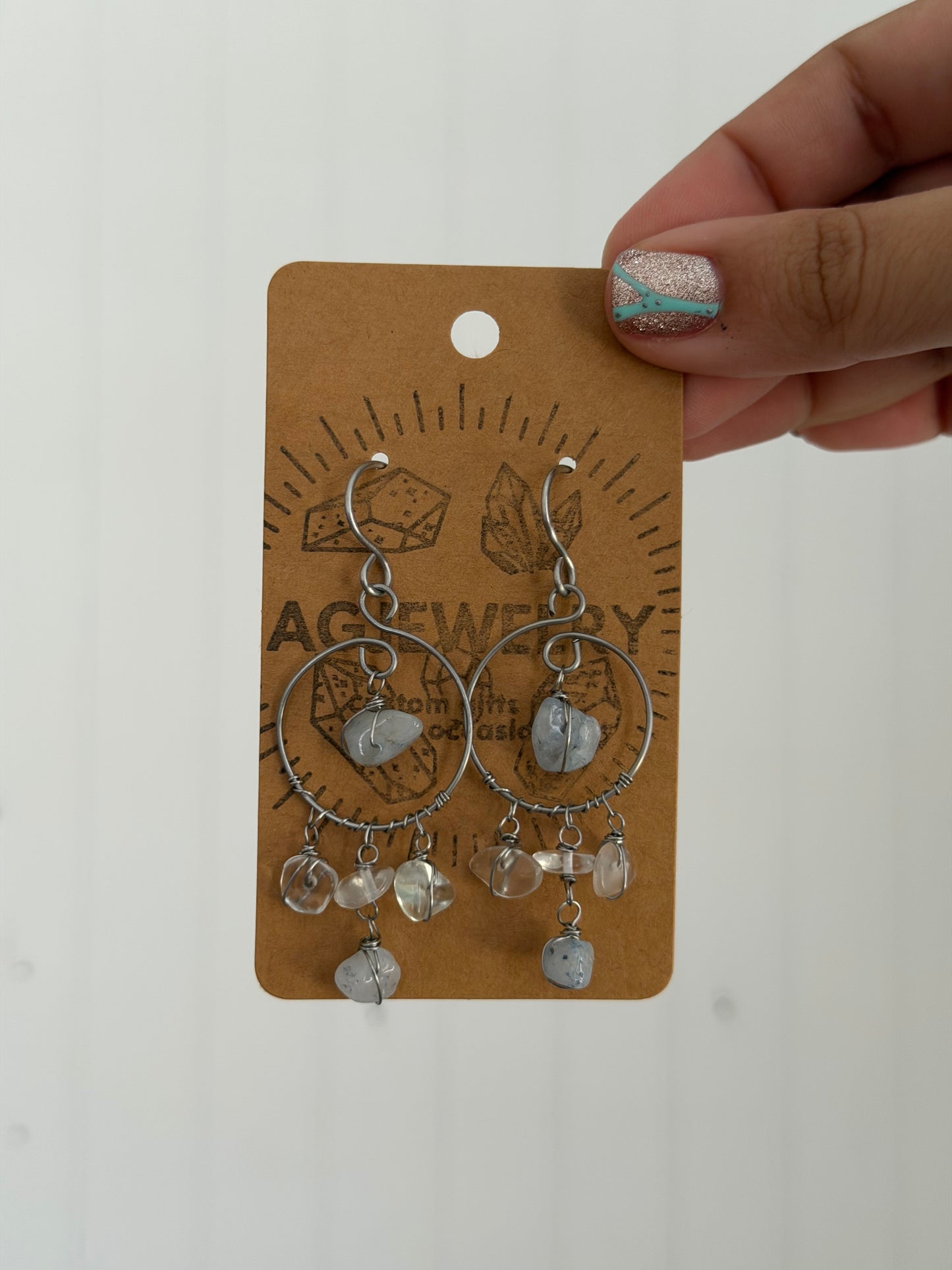 Aquamarine chandelier earrings
