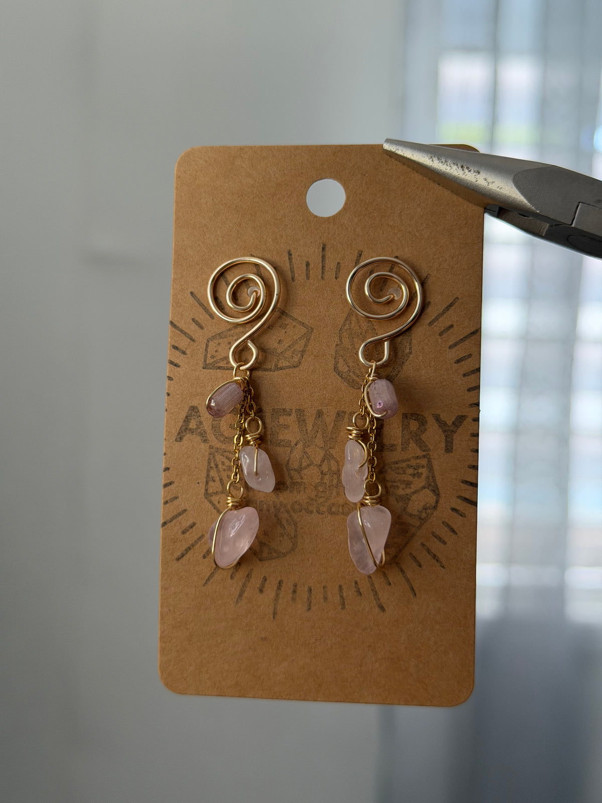 Rose quartz swirls