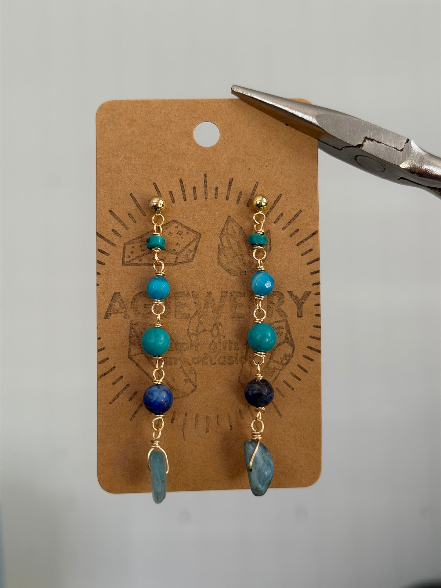 Blue drop studs