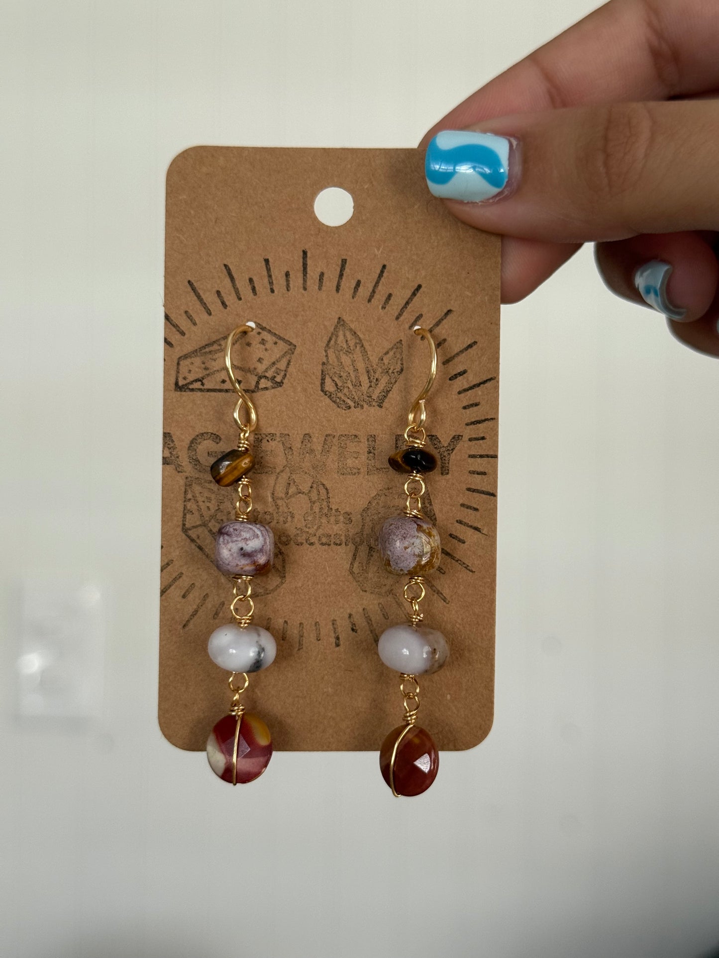 Rhodochrosite earrings ✨