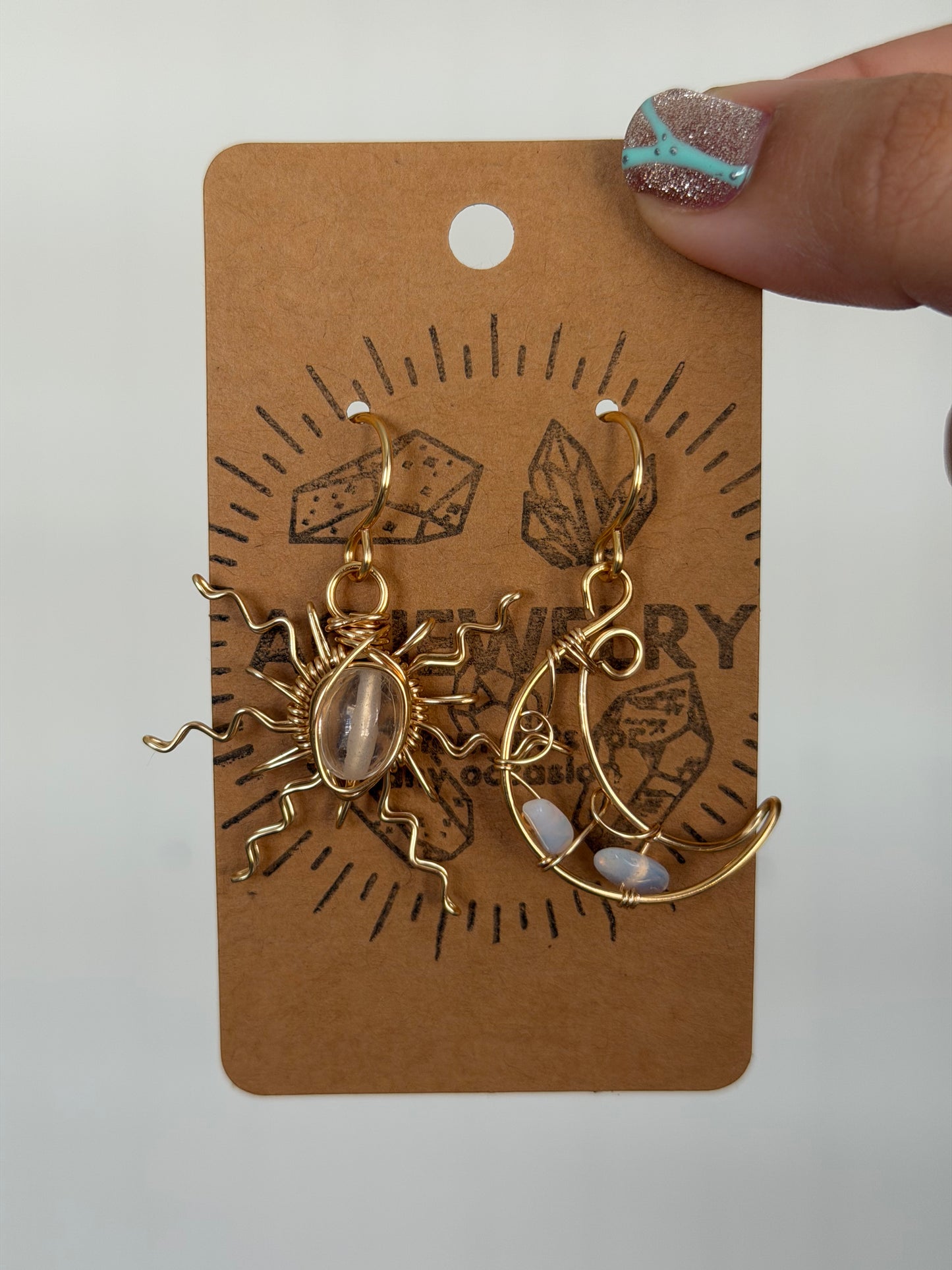 Sun moon earrings ๐๐