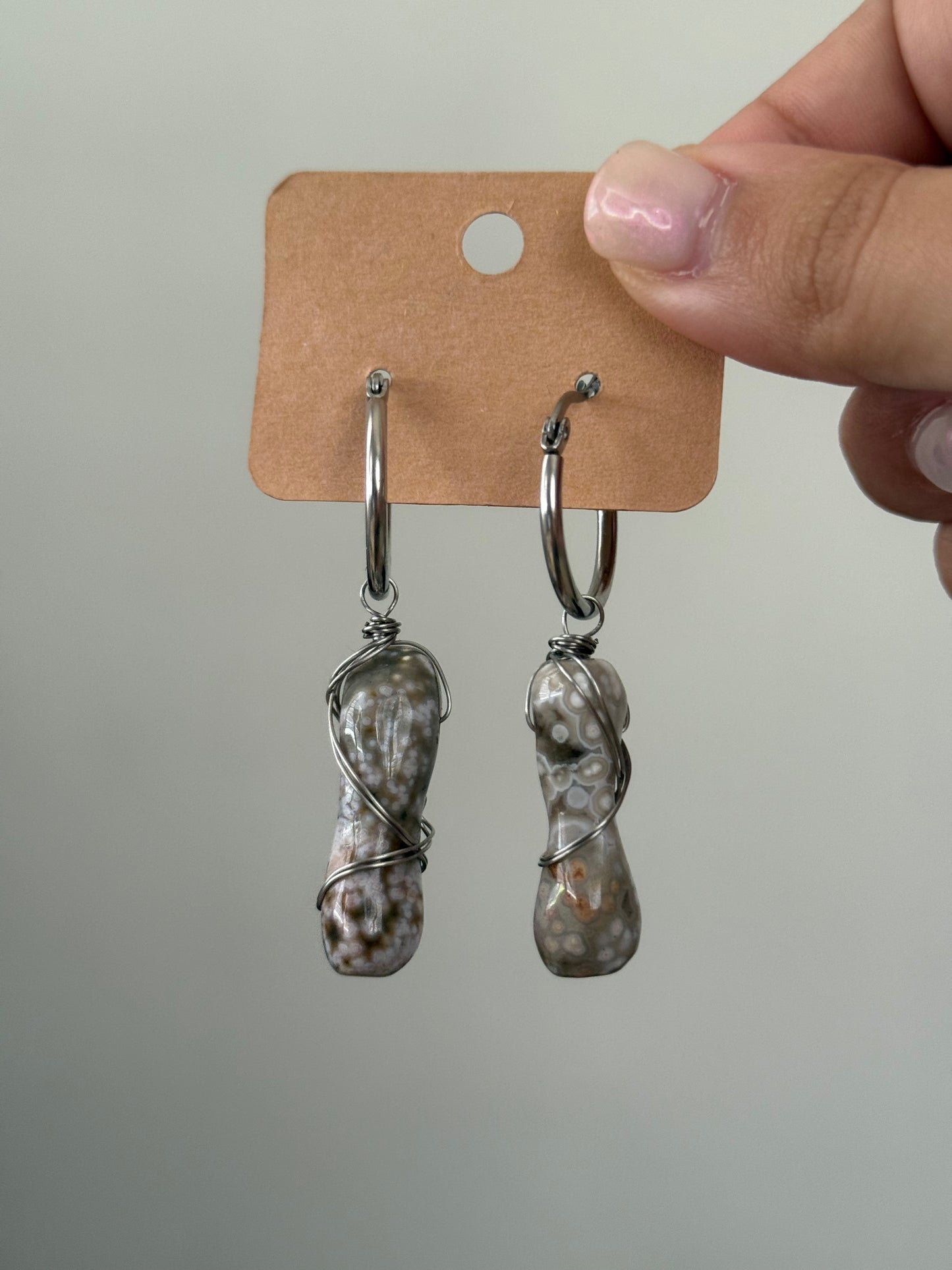 Agate mini hoops