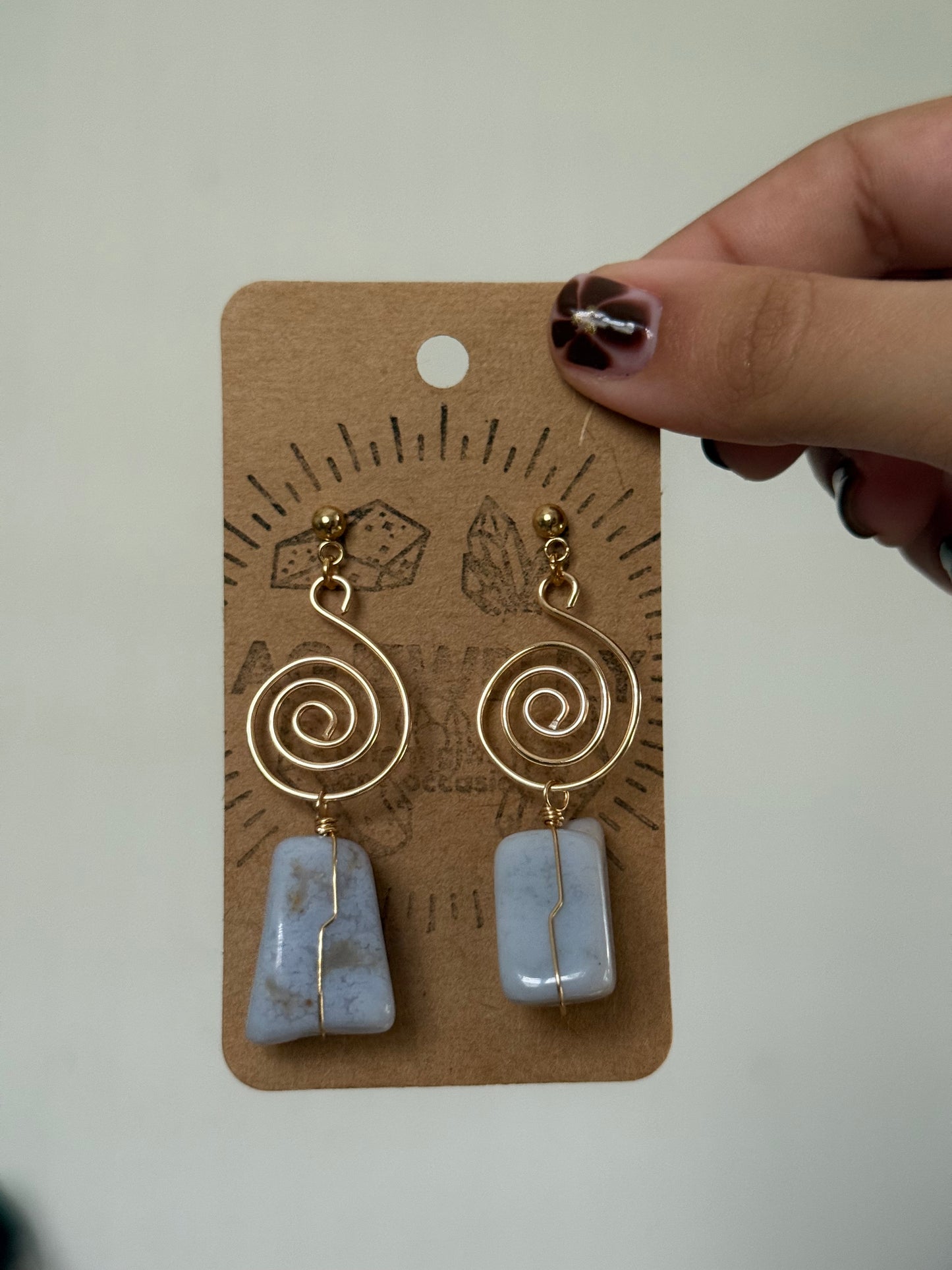 Blue agate mini swirl