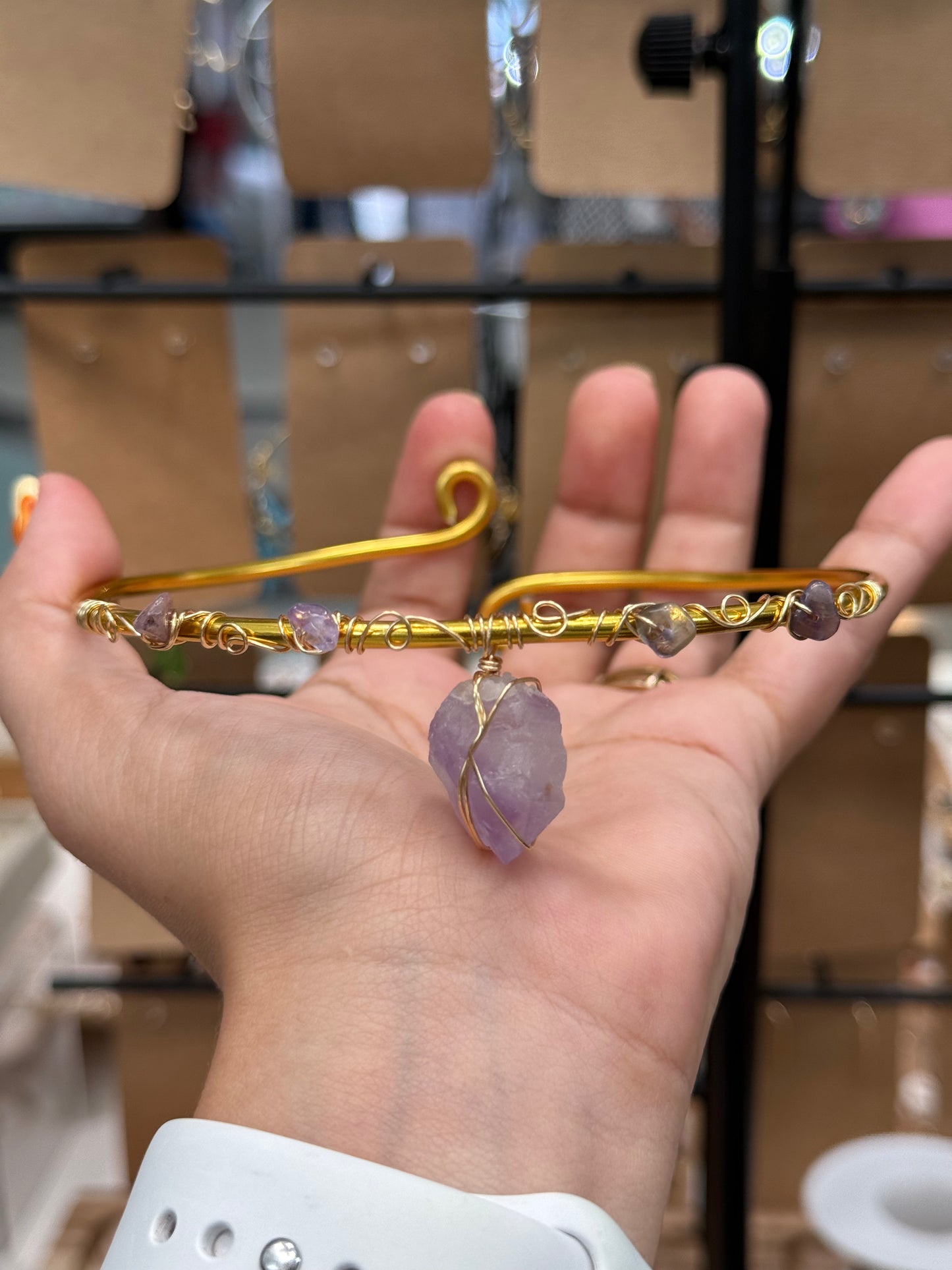 Amethyst wire choker 💜