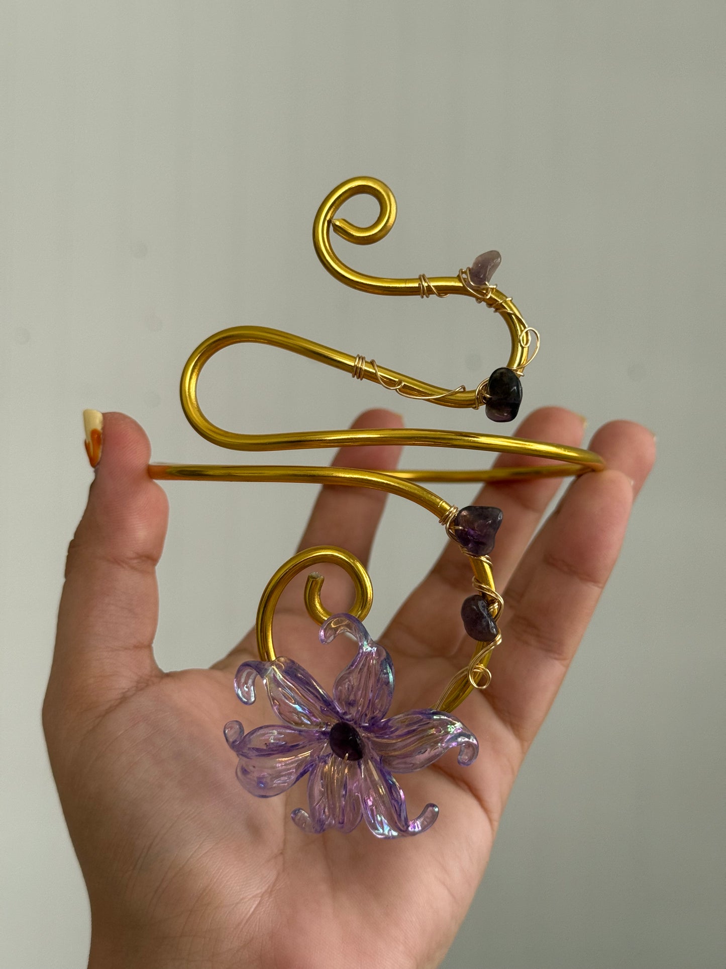 Purple flower arm cuff 🧚♀️