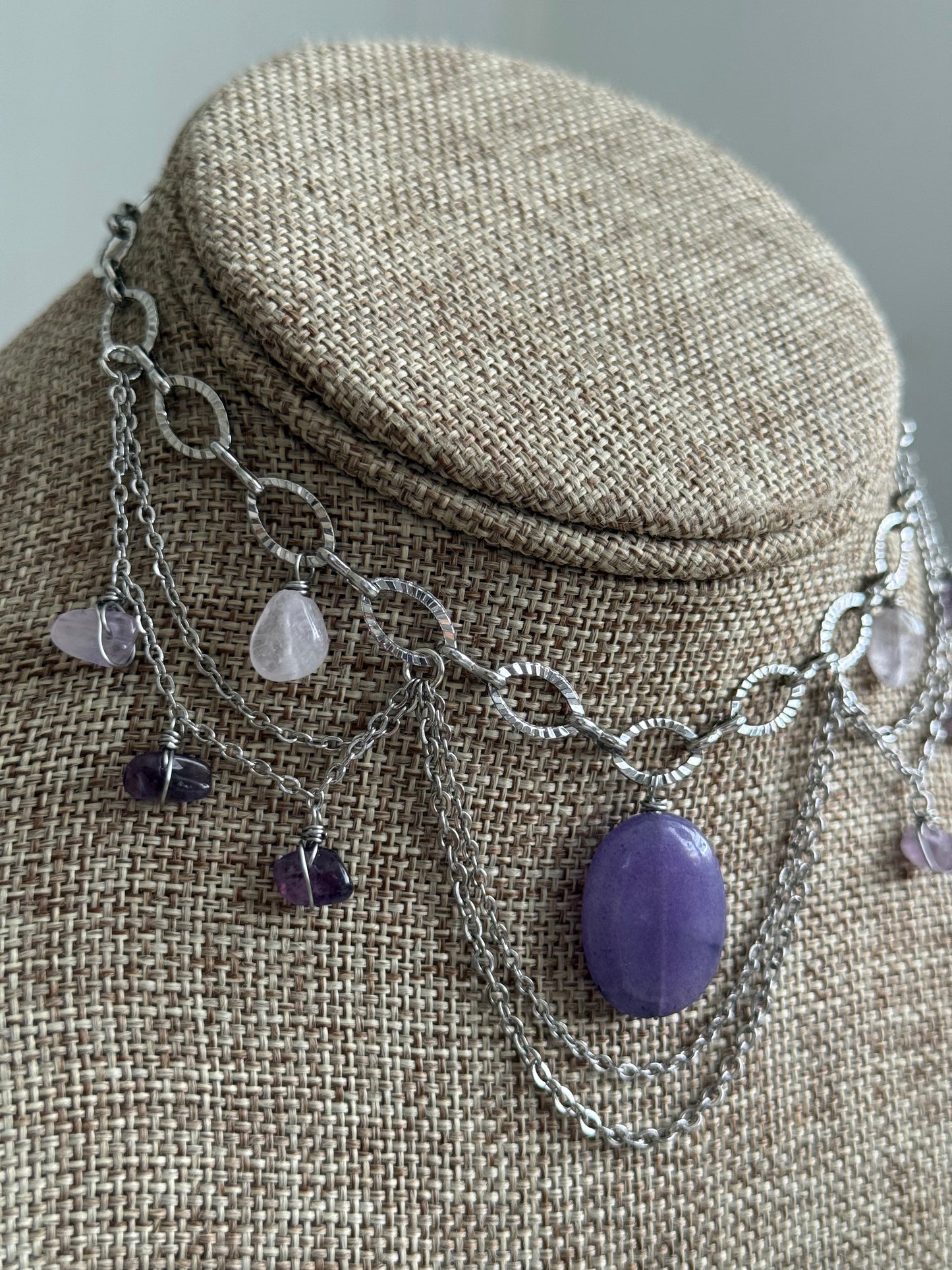 Amethyst fairy choker