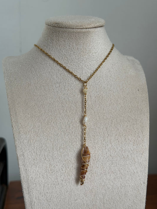 Shell Y chain necklace