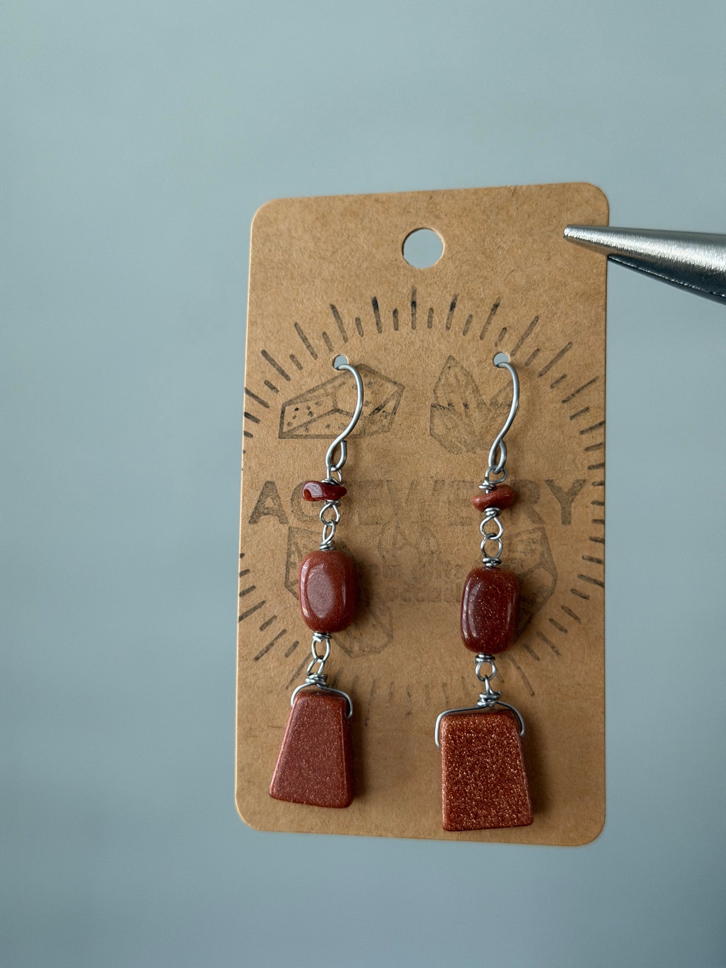 Sun stone earrings