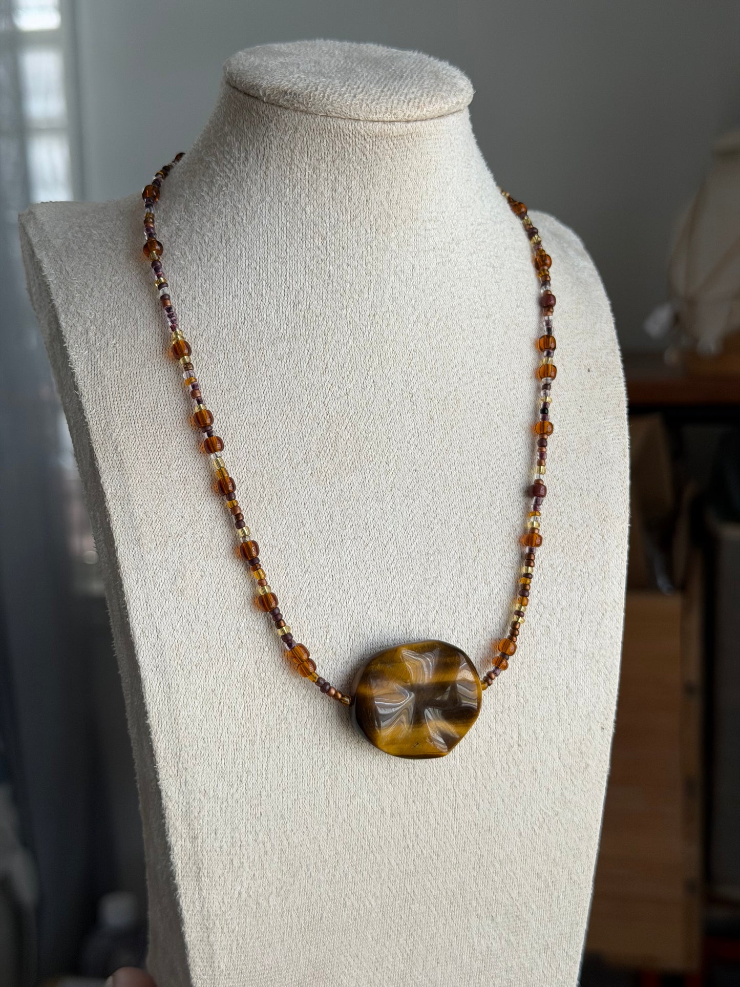 Tigers eye beaded necklace