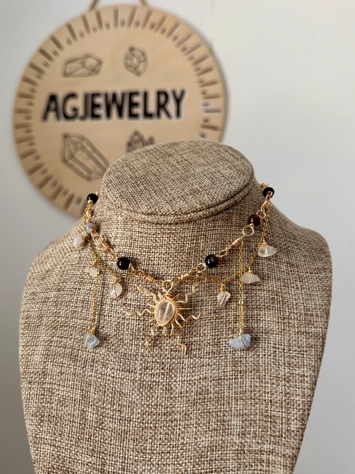 Sun agate fairy choker
