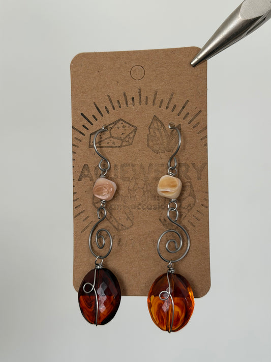 Nácar spiral earrings