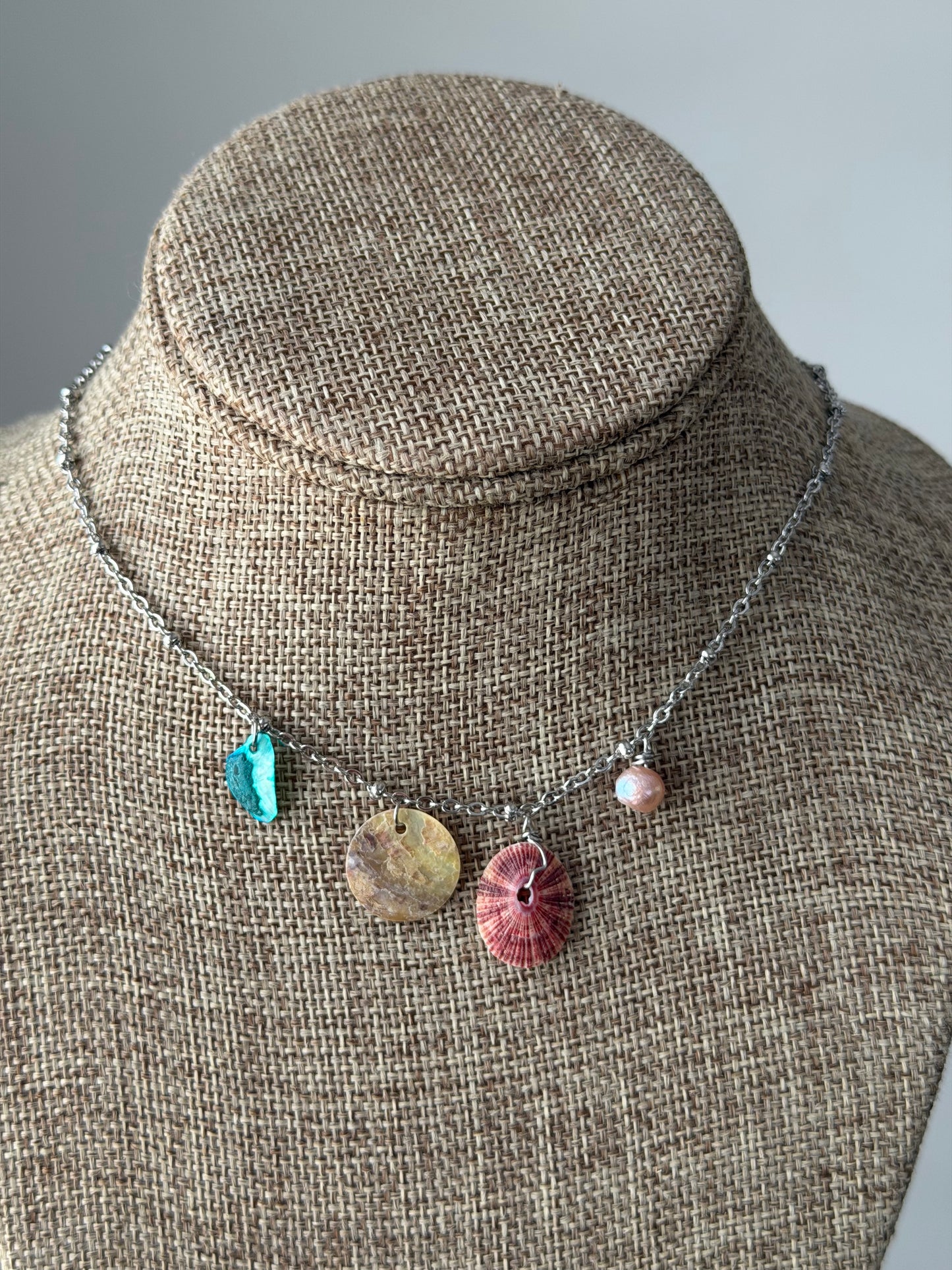 Satellite shell necklace
