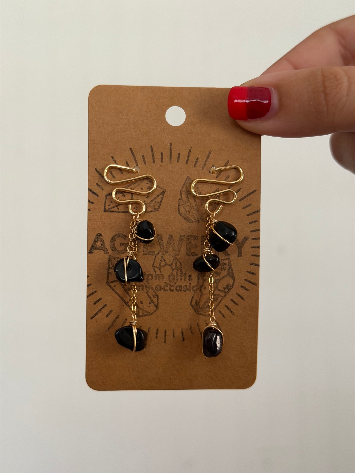 Customized half-swirl earrings