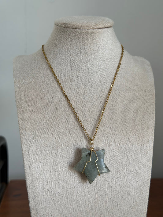 Labradorite star necklace
