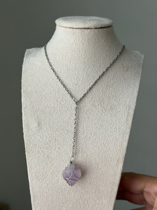 Amethyst Lariat necklace