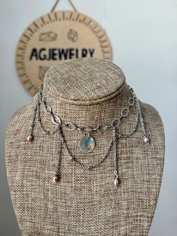 Shell chain fairy choker