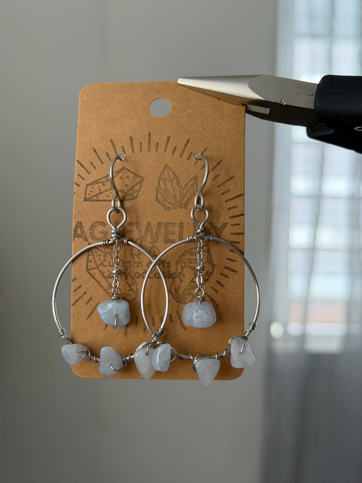 Aquamarine hoops