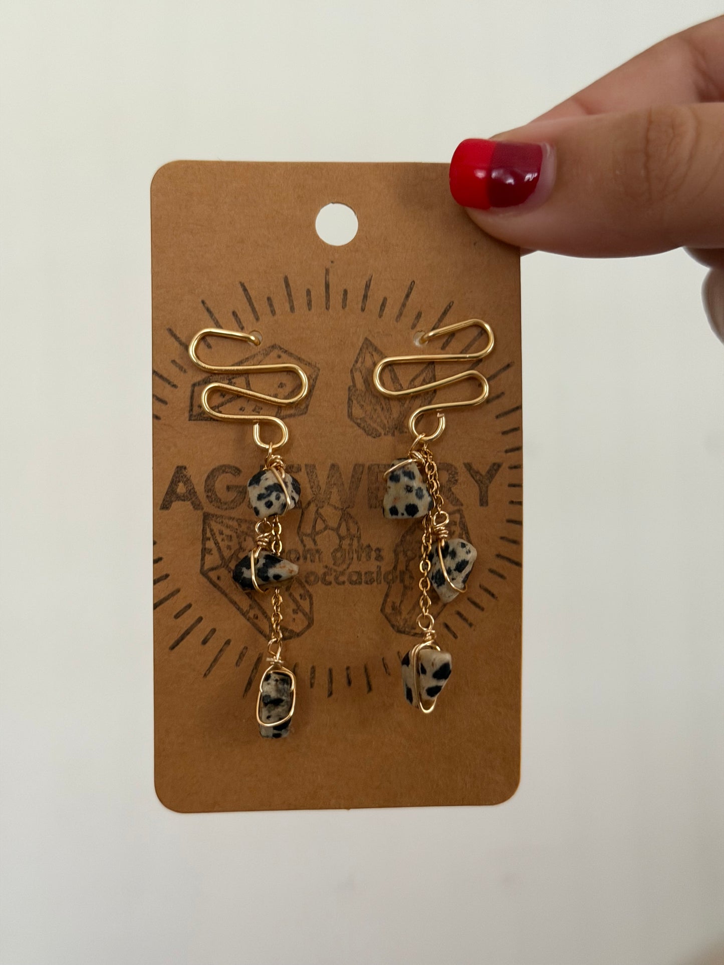 Customized half-swirl earrings
