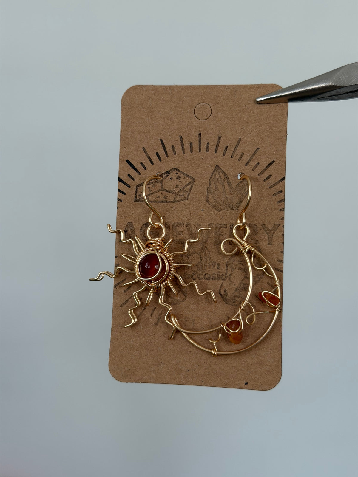 Sun moon earrings