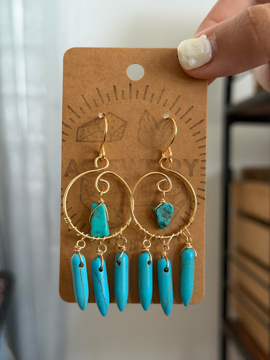 Turquoise chandelier
