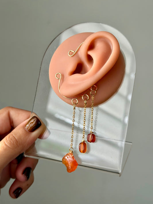 Carnelian Med Ear cuff