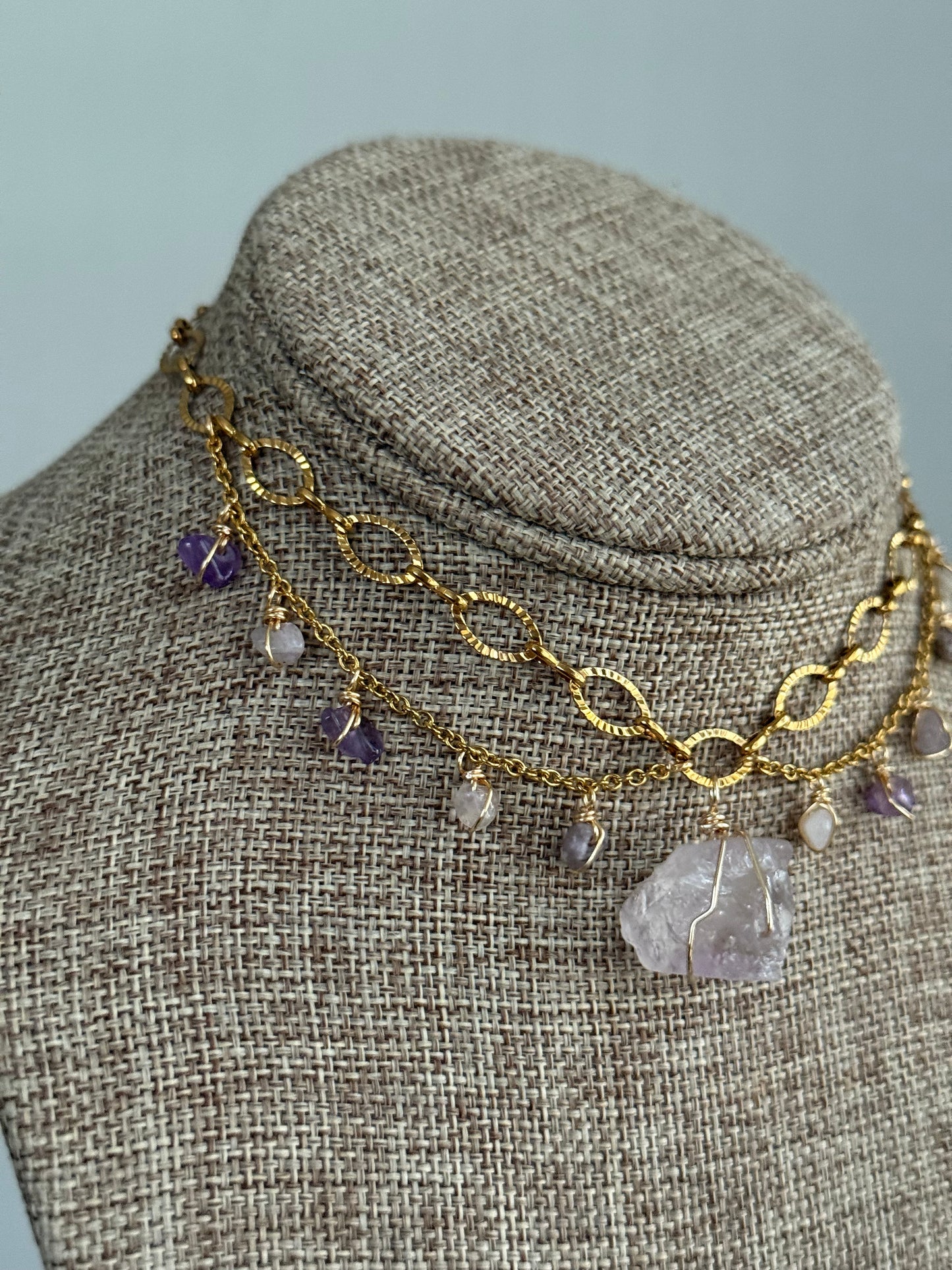 Amethyst fairy choker
