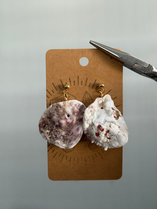 Shell stud earrings