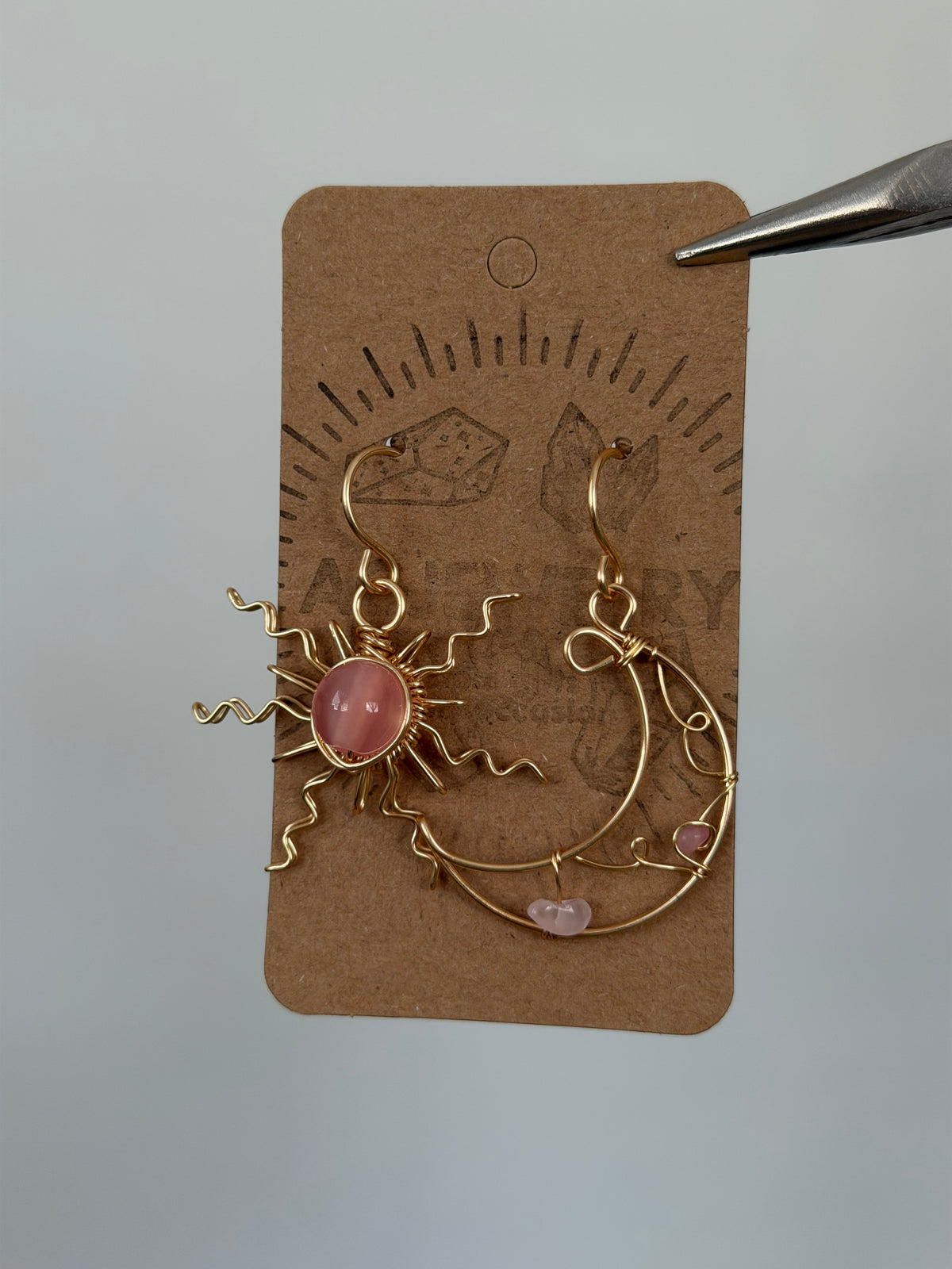 Sun moon earrings