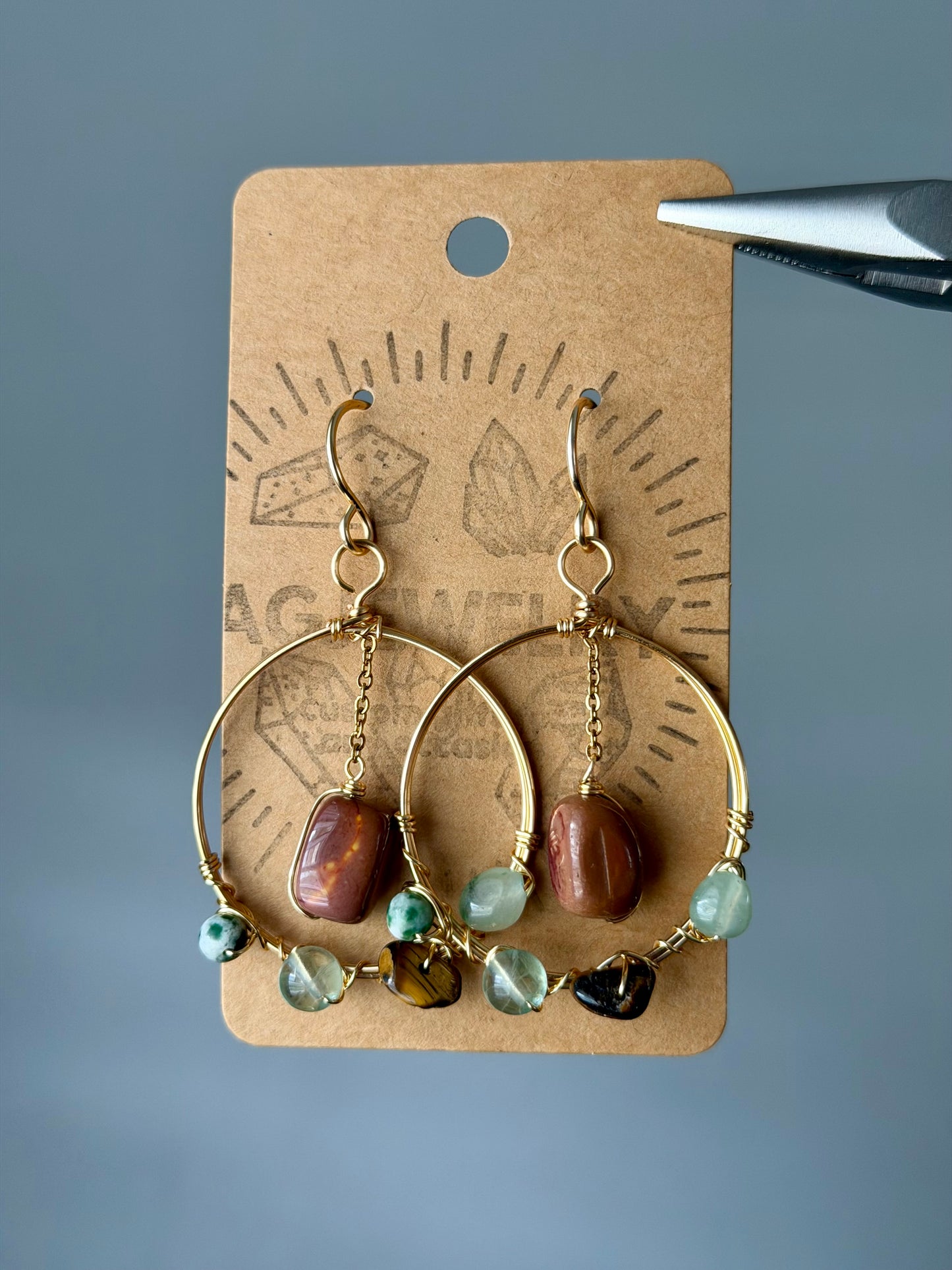 Earth tone hoops