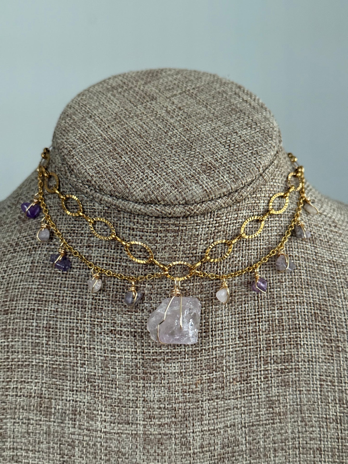 Amethyst fairy choker
