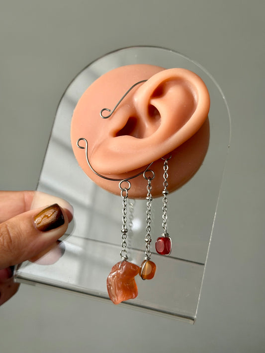 Carnelian Med size ear cuff ✨