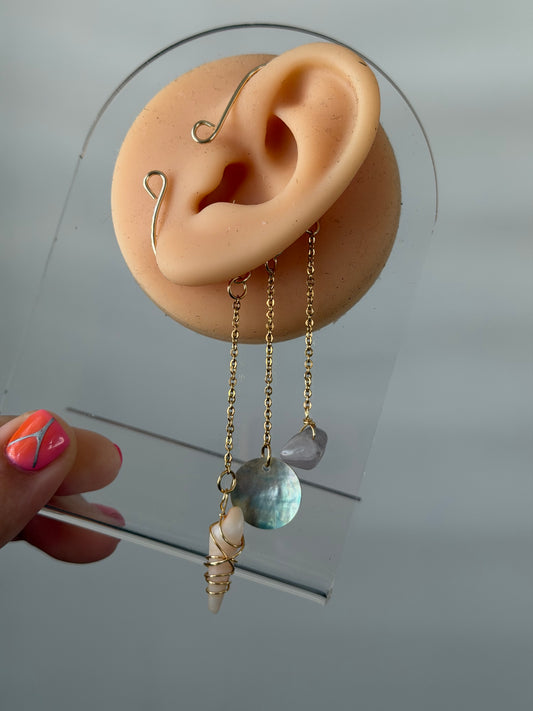Shell med ear cuff ✨