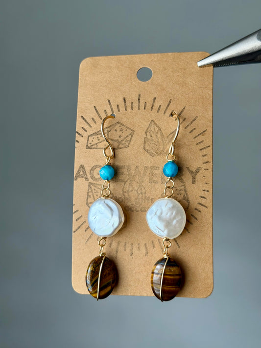 Tigers eye earrings