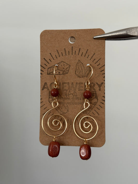 Gold stone swirls