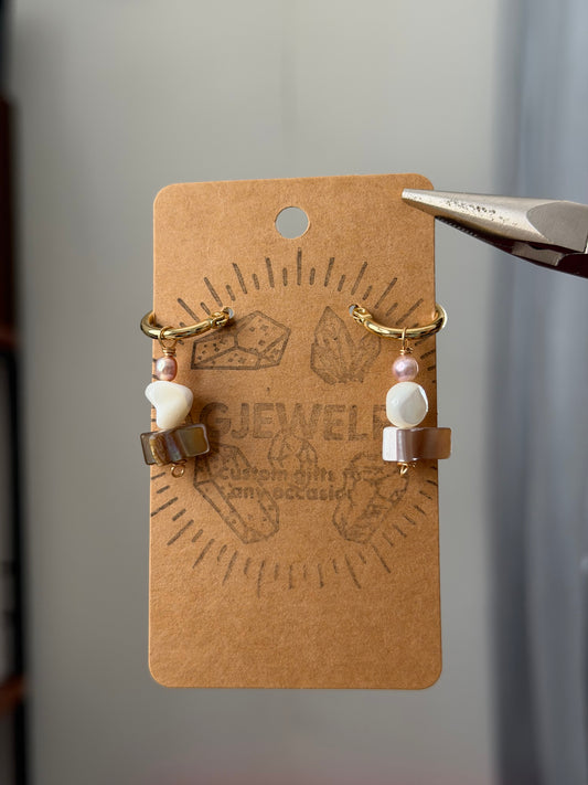 Nácar mini hoops