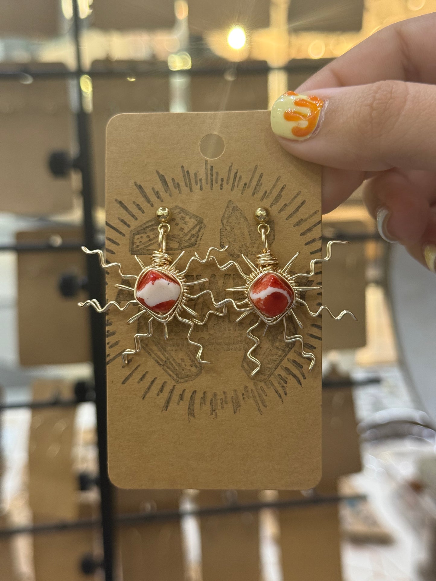 Sun wire earrings ☀️