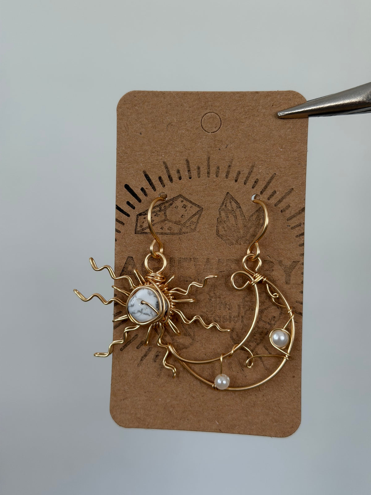 Sun moon earrings