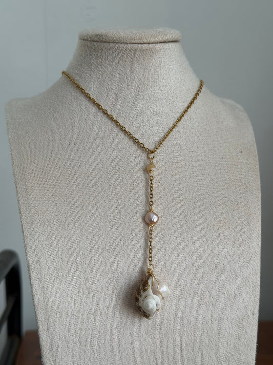 Shell Y chain necklace