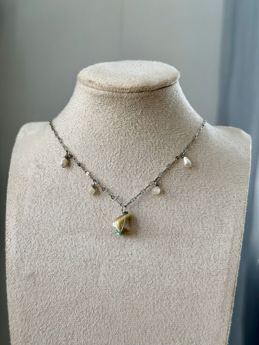 Nácar diamond cut necklace