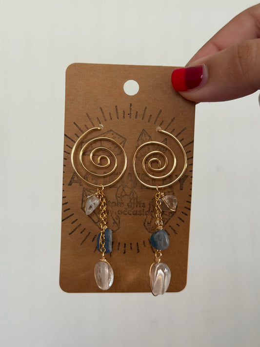Large swirl stud