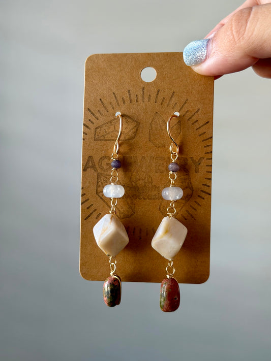 Jasper drop earrings